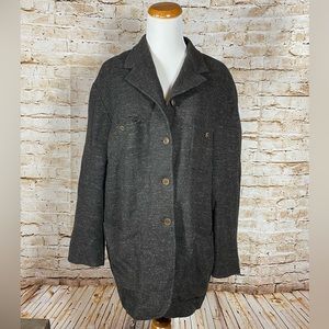 Vintage 1990’s Calvin Klein Wool Blend Jacket, Dark Olive Grn, USA Made, Men’s L